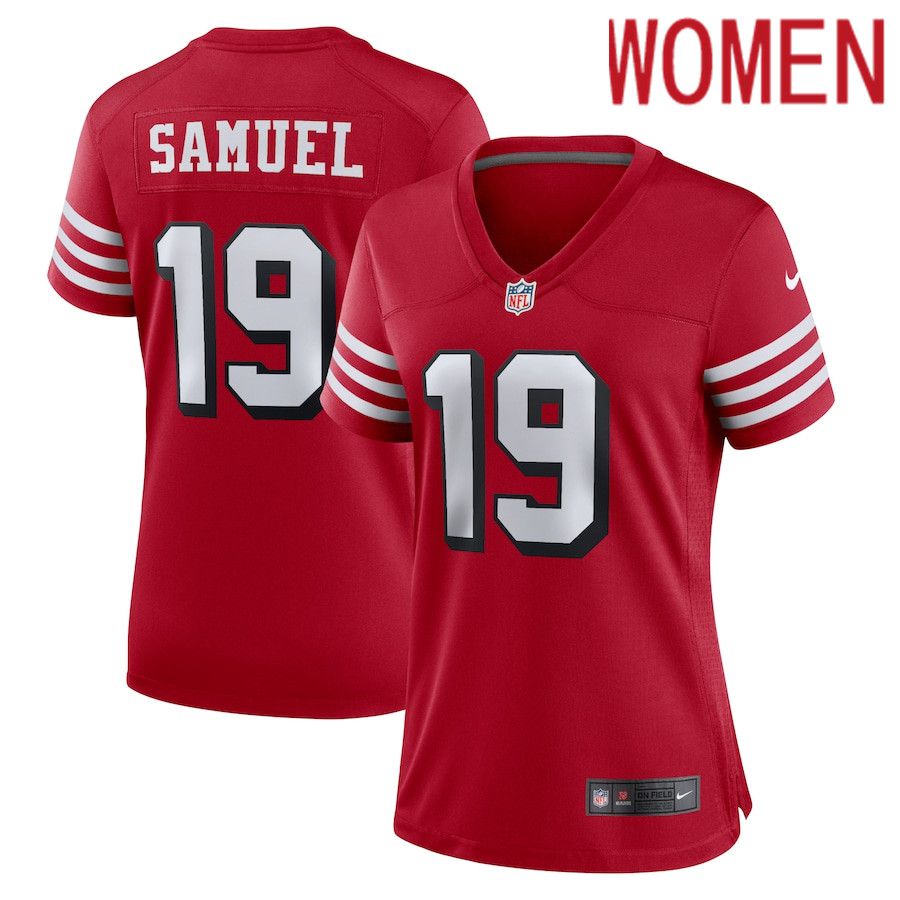 Women San Francisco 49ers 19 Deebo Samuel Nike Scarlet Alternate Team Game NFL Jersey